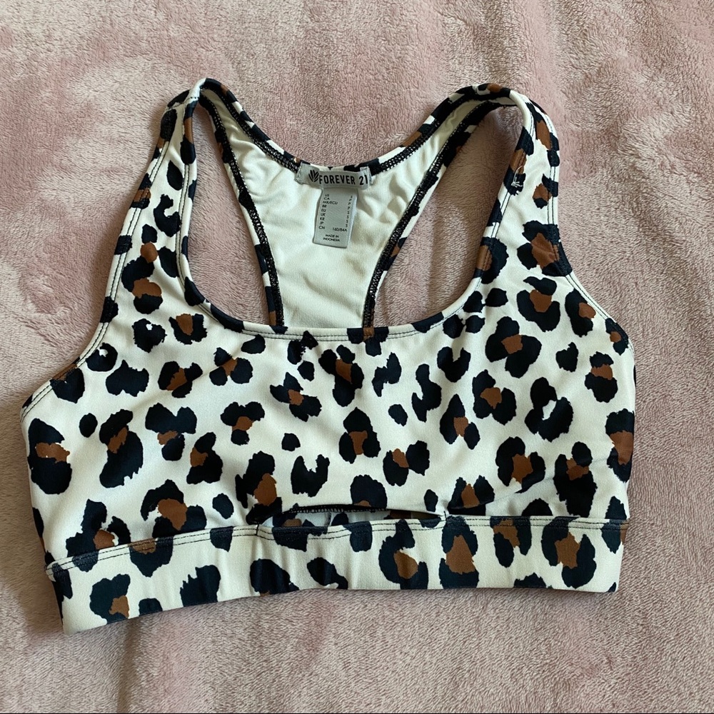 Forever 21 cheetah print sports bra